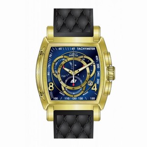 Invicta S1 Rally Chronograph Blue Dial Black Dial Black Leather Men's Watch 15795
