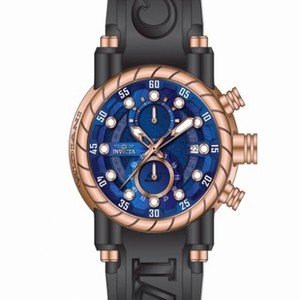 Invicta S1 Rally Chronograph Blue Dial Black Polyurethane Band Men's Watch 14187