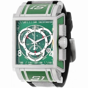 Invicta S1 Rally Chronograph Green Dial Black Polyurethane Men's Watch 11687