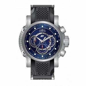 Invicta S1 Rally Chronograph Navy Carbon Fiber Dial Stainless Steel and Black Polyurethane Men's Watch 19320