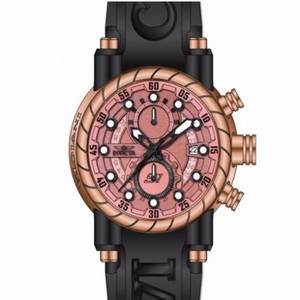 Invicta S1 Rally Chronograph Pink Dial Black Polyurethane Band Men's Watch 14188