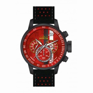 Invicta S1 Rally Chronograph Red Dial Black and Red Leather Men's Watch 19291