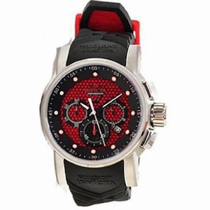 Invicta S1 Rally Chronograph Red Dial Black Rubber Strap Men's Watch 12137
