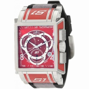 Invicta S1 Rally Chronograph Red Dial Stainless Steel Men's Watch 1450