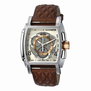 Invicta S1 Rally Chronograph Silver Dial Brown Leather Men's Watch 5402