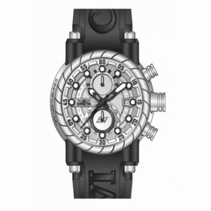 Invicta S1 Rally Chronograph Silver-tone Dial Black Polyurethane Band Men's Watch 14184
