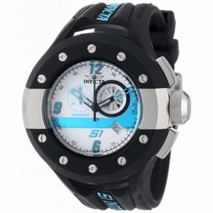 Invicta S1 Rally Chronograph Sunray Dial Black PVD Polyurethane Men's Watch 11123
