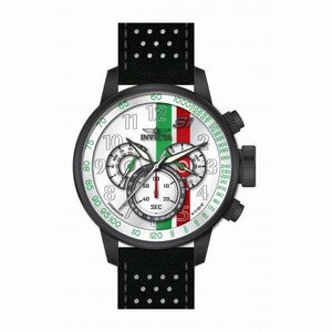 Invicta S1 Rally Chronograph White Dial Black and White Leather Men's Watch 19294