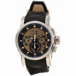 Invicta S1 Rally Chronograph Yellow Dial Black Rubber Strap Men's Watch 12140