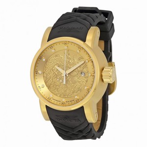 Invicta S1 Rally Gold Dial Black Silicone Men's Watch 15863