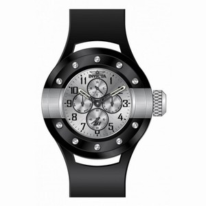 Invicta S1 Rally Multi-Fuction Silver Dial Black Polyurethane Men's Watch 17389