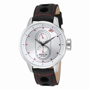 Invicta S1 Rally Silver Dial Black Leather Men's Watch 16019