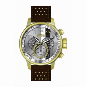 Invicta S1 Rally Silver Dial Brown Leather Men's Watch 19286