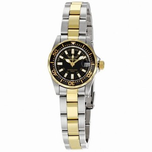 Invicta Sapphire Diver  Black Dial Two-tone Ladies Watch 7063