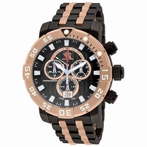 Invicta Sea Base Chronograph Black Dial Black Ion-plated Men's Watch 14257