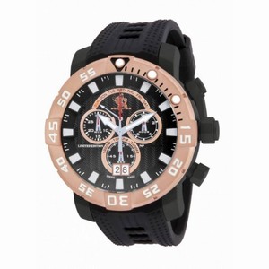 Invicta Sea Base Chronograph Black Dial Black Polyurethane Men's Watch 14256