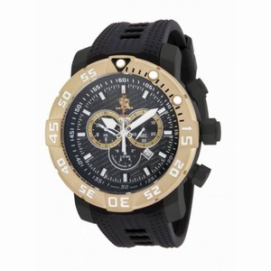 Invicta Sea Base Chronograph Black Dial Black Polyurethane Men's Watch 14286
