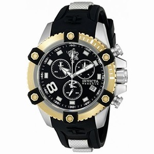 Invicta Sea Base Chronograph Black Dial Black Polyurethane Men's Watch 17974