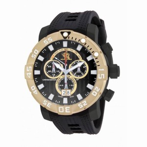 Invicta Sea Base Chronograph Black Dial Black Rubber Men's Watch 14254