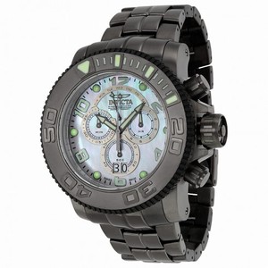Invicta Sea Hunter Chronograph Platunum Mother of Pearl Dial Gunmetal Ion-plated Men's Watch 10770