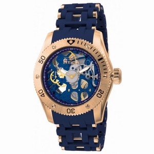 Invicta Sea Spider Rose Gold-tone Case Blue Rubber Strap Automatic Men's Watch 10348