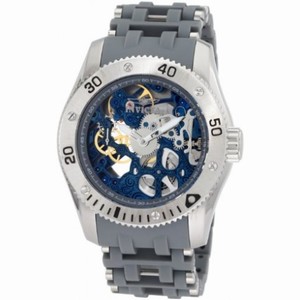 Invicta Sea Spider Blue Skeleton Dial Grey Polyurethane Men's Watch 1256