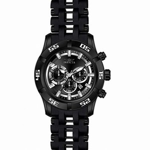 Invicta Sea Spider Chronograph Black Dial Black Polyurethane Men's Watch 21824