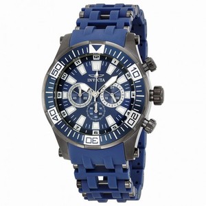 Invicta Sea Spider Chronograph Blue Dial Blue Polyurethane Band Men's Watch 14560