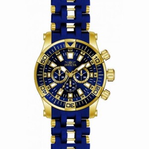 Invicta Sea Spider Chronograph Navy Dial Navy Polyurethane Men's Watch 14558