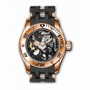 Invicta Sea Spider Skeleton Dial Black Rubber Men's Watch 10349