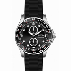 Invicta Signature Black Dial Back Rubber Men's Watch 7081