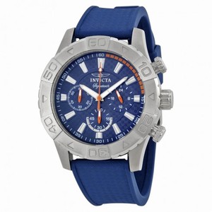 Invicta Signature Chronograh Blue Dial Blue Polyurethane Men's Watch 7506