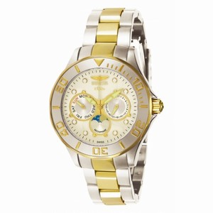 Invicta Signature Diver Elite Moon Phase Rose Gold-tone Dial Stainless Steel Men's Watch 7089