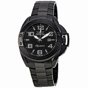Invicta Signature II Black Dial Black Ion-plated Stainless Steel Men's Watch 7332