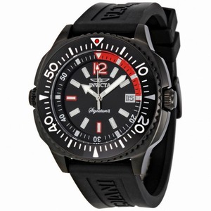 Invicta Signature II Black Dial Black Rubber Strap Men's Watch 7358