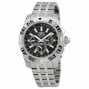 Invicta Signature II Black Dial Chronograph Stainless Steel Men's Watch 7301