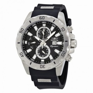 Invicta Signature II Black Dial Stainless Steel Black Polyurethane Men's Watch 7478