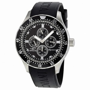Invicta Signature II Black Dial Stainless Steel Black Rubber Men's Watch 7401