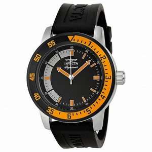 Invicta Signature II Black Dial Stainless Steel Black Rubber Men's Watch 7469