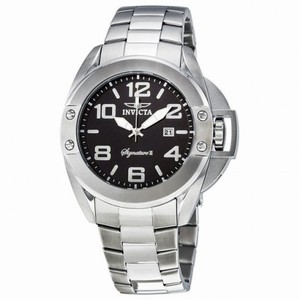 Invicta Signature II Black Dial Stainless Steel Men's Watch 7329