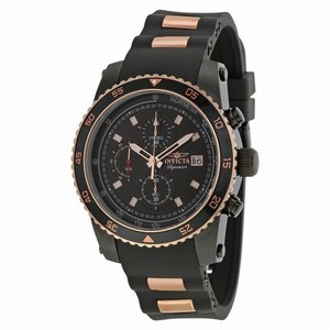 Invicta Signature II Black Dial Two-tone Stainless Steel Chronograph Men's Watch 7455