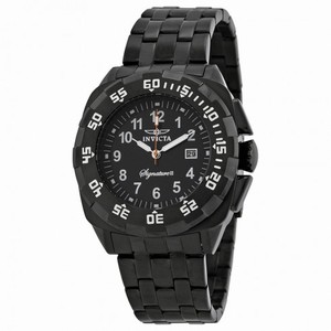 Invicta Signature II Black Ion-plated Large Tritnite Night Glow Men's Watch 7296