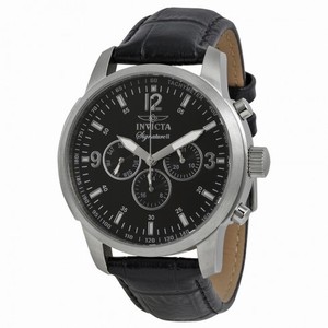 Invicta Signature II Black Leather Men's Watch 7339