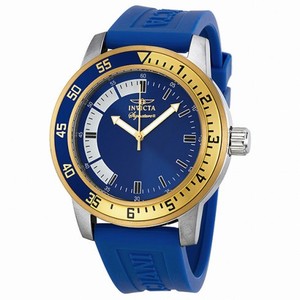 Invicta Signature II Blue Dial Blue Rubber Steel Men's Watch 7464