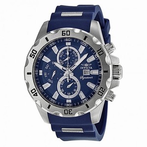 Invicta Signature II Blue Dial Stainless Steel Blue Polyurethane Men's Watch 7479