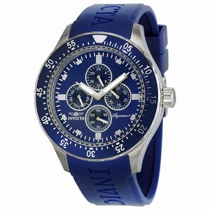 Invicta Signature II Blue Dial Stainless Steel Blue Rubber Men's Watch 7402