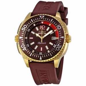 Invicta Signature II Brown Dial Brown Rubber Men's Watch 7357