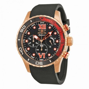 Invicta Signature II Chronograh Black Dial Black Polyurethane Men's Watch 7504