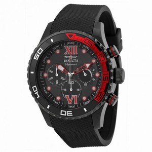 Invicta Signature II Chronograh Black Dial Black  Polyurethane Men's Watch 7507