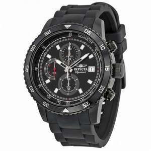 Invicta Signature II Chronograph Black Dial Black Ion-plated Men's Watch 7399